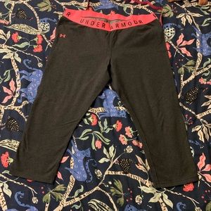 Dark Gray Under Armour Capri Workout Pants